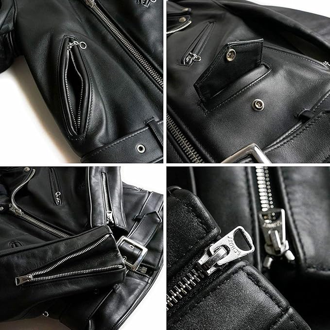 Amazon | [ショット] 618 ダブルライダース ブラック MADE IN USA 32